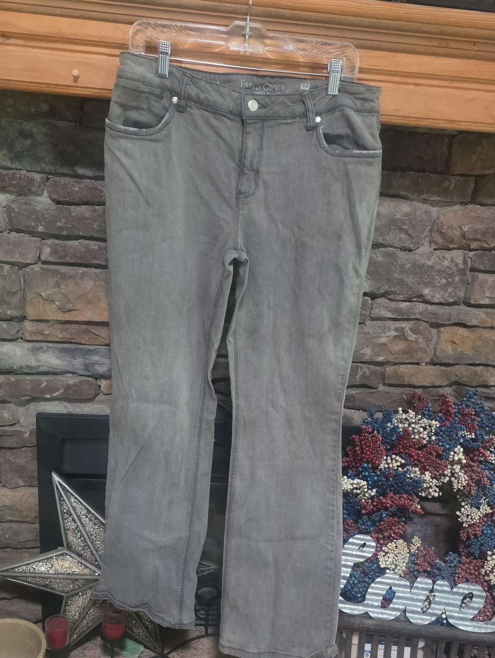 Women's Gray Bootcut Jeans Size 12